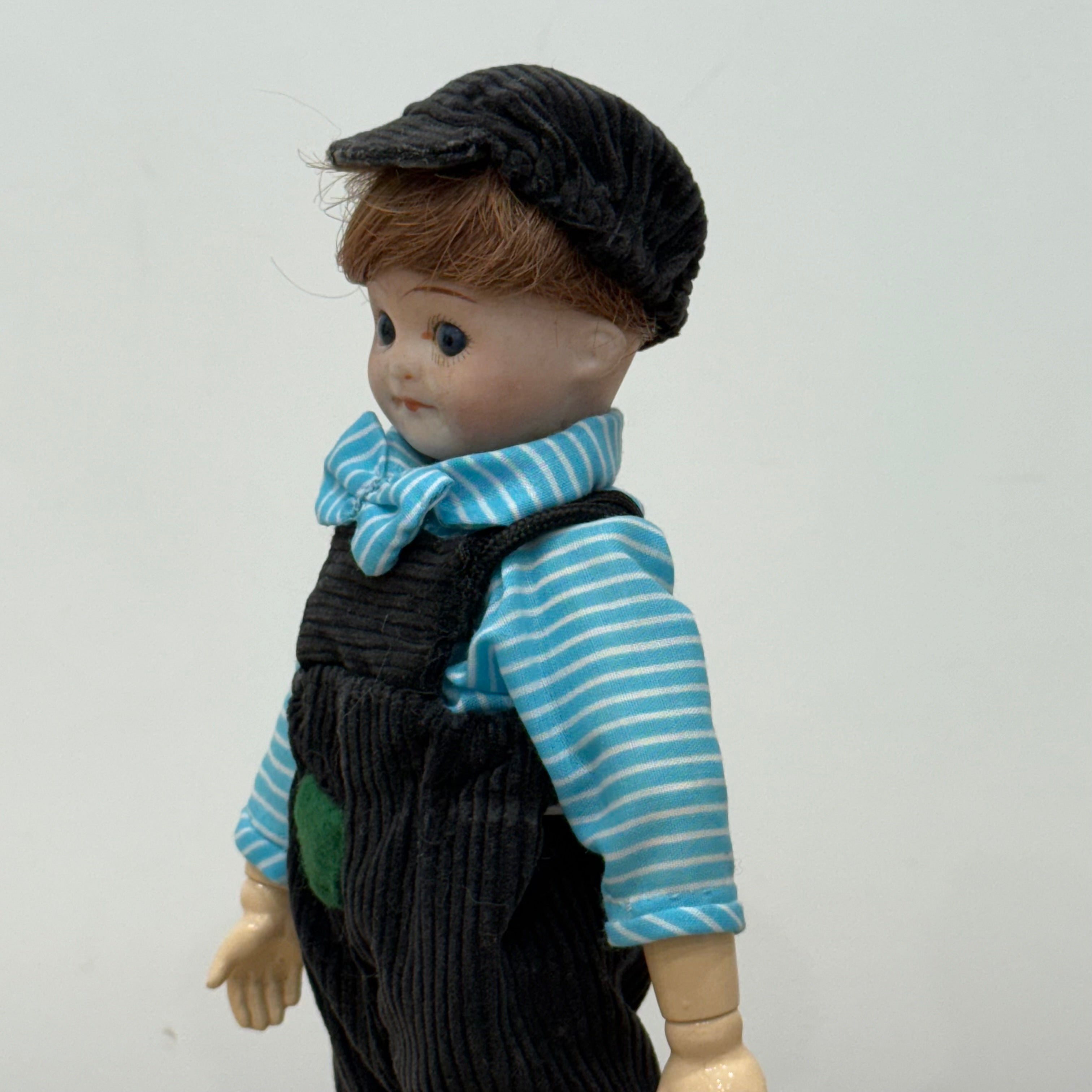 Antique Bisque Googly Doll Head with Fixed Eyes on Later Body