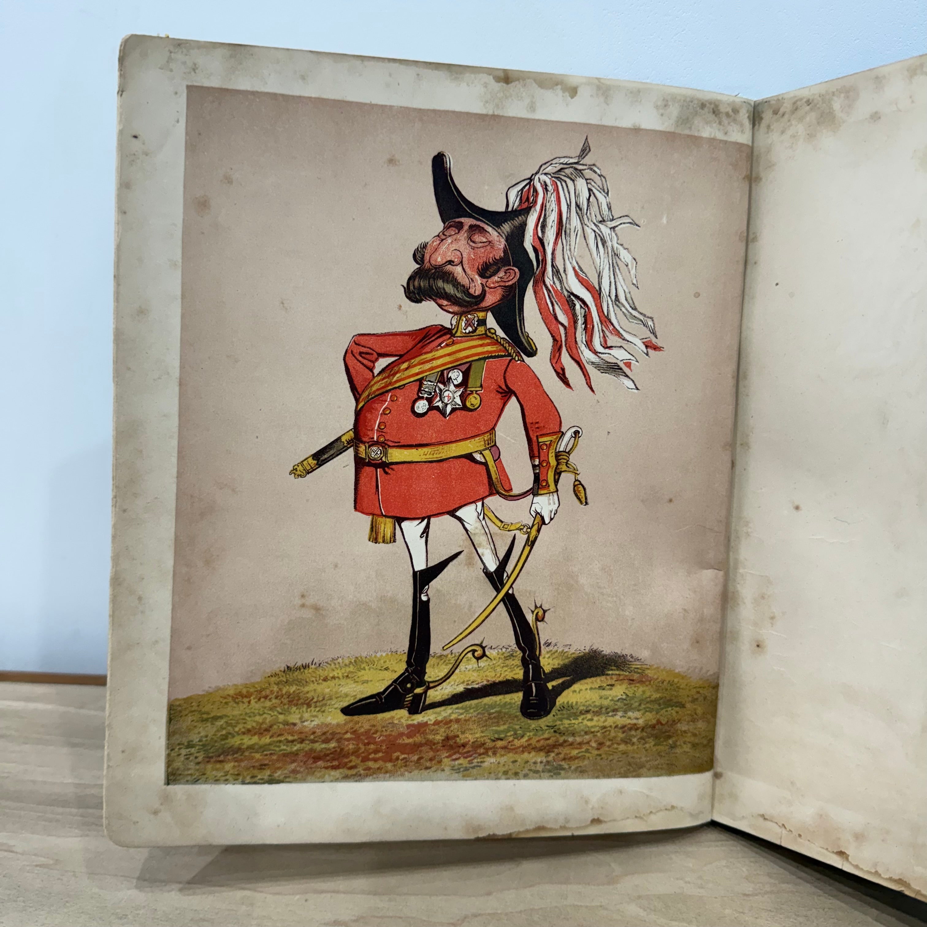 Army and Navy Drolleries Captain Seccombe Victorian Colour Plate Book