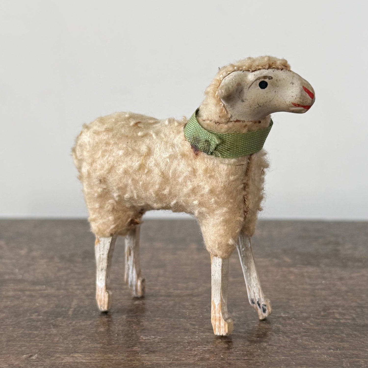 Antique German Putz Sheep Set Erzgebirge Nativity Figures c1920