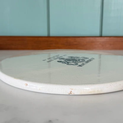 Antique W &amp; T Avery Porcelain Scale Plate King Edward VII c.1910s