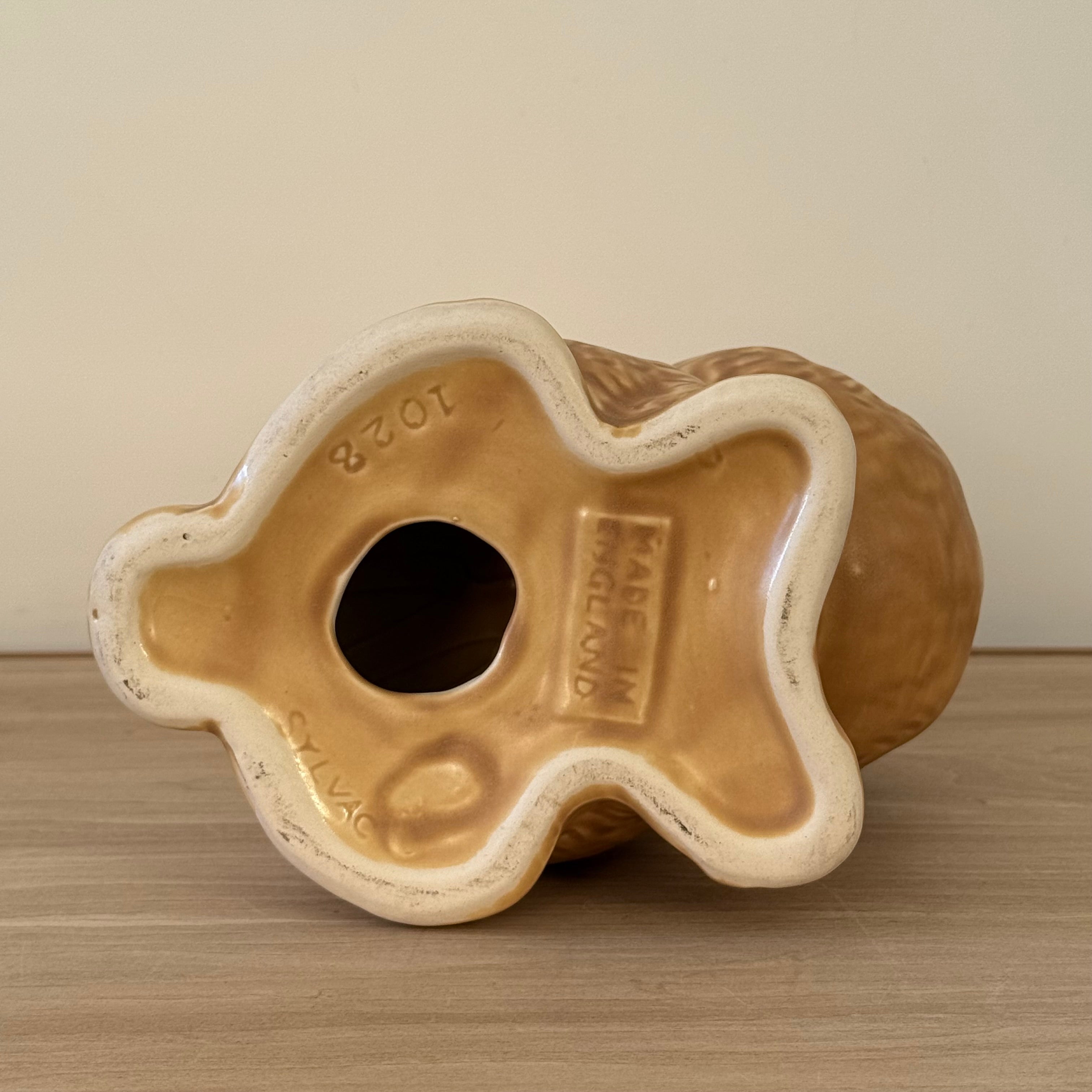 Large Sylvac Brown Rabbit Model 1028 Vintage Pottery Figure