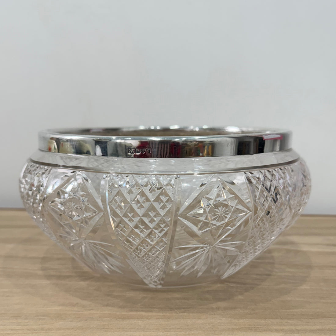 Silver rimmed bowl