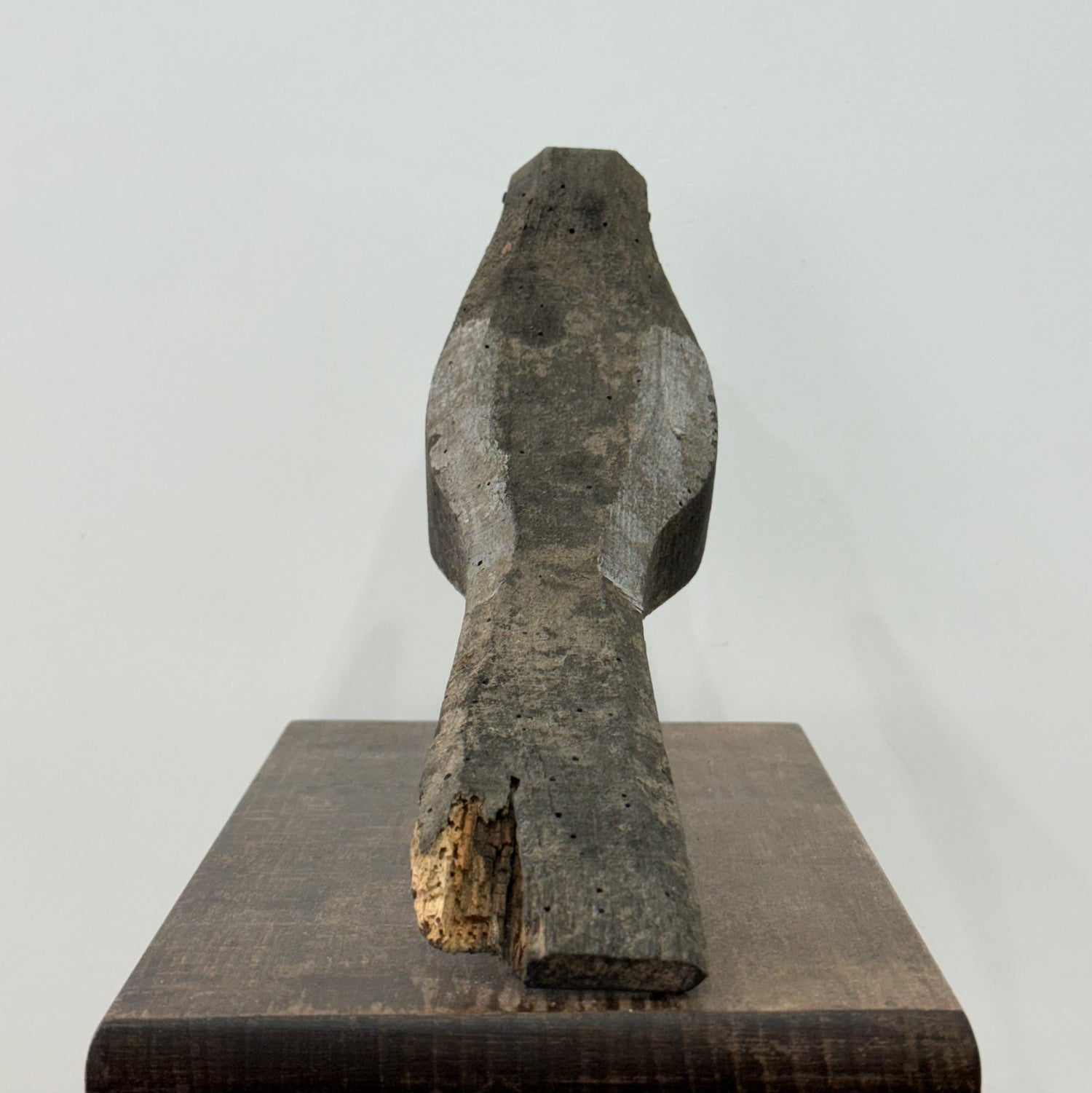 Vintage Folk Art Wooden Bird Sculpture Primitive Carved Bird Figure