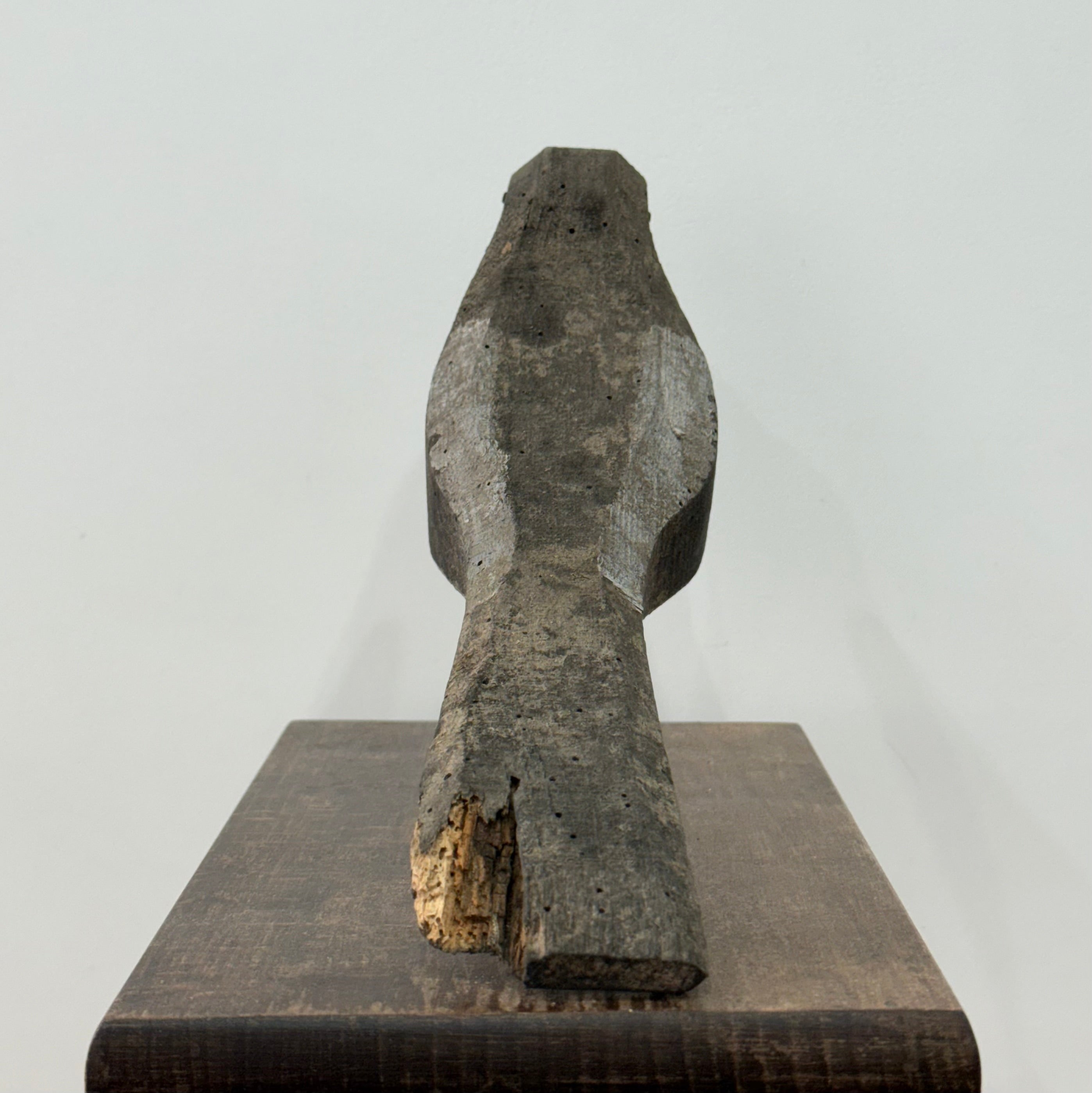 Vintage Folk Art Wooden Bird Sculpture Primitive Carved Bird Figure