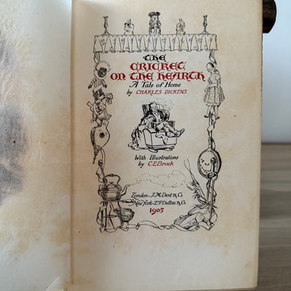 The Cricket on the Hearth Charles Dickens 1905 Dent Brock Illustrated Antique Book