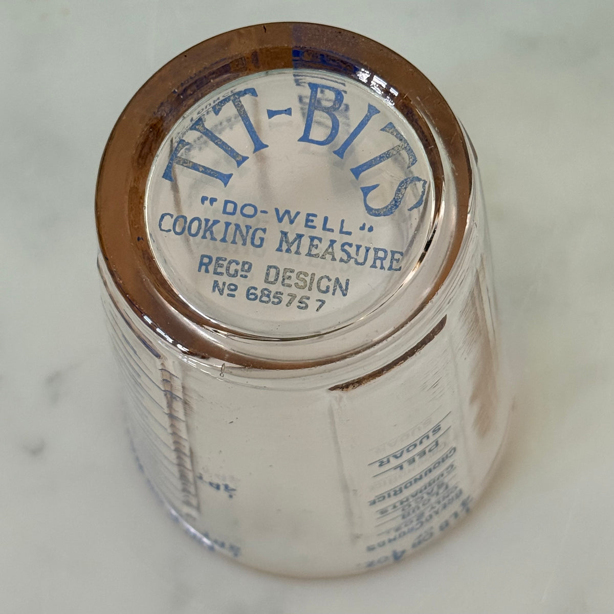 Antique Tit-Bits Do-Well Glass Cooking Measure – c.1920s
