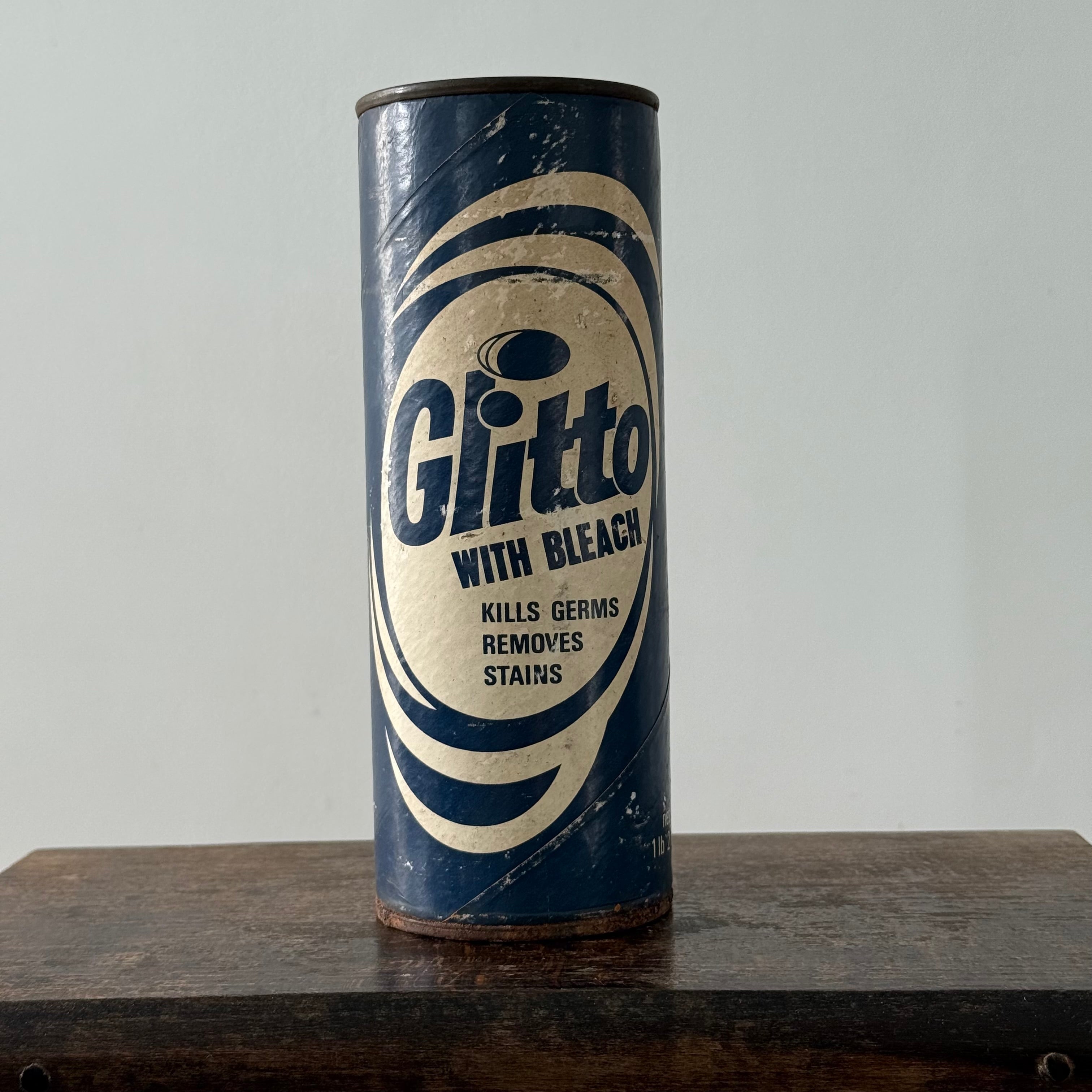 Glitto With Bleach Vintage Cleaning Powder Tin Unopened