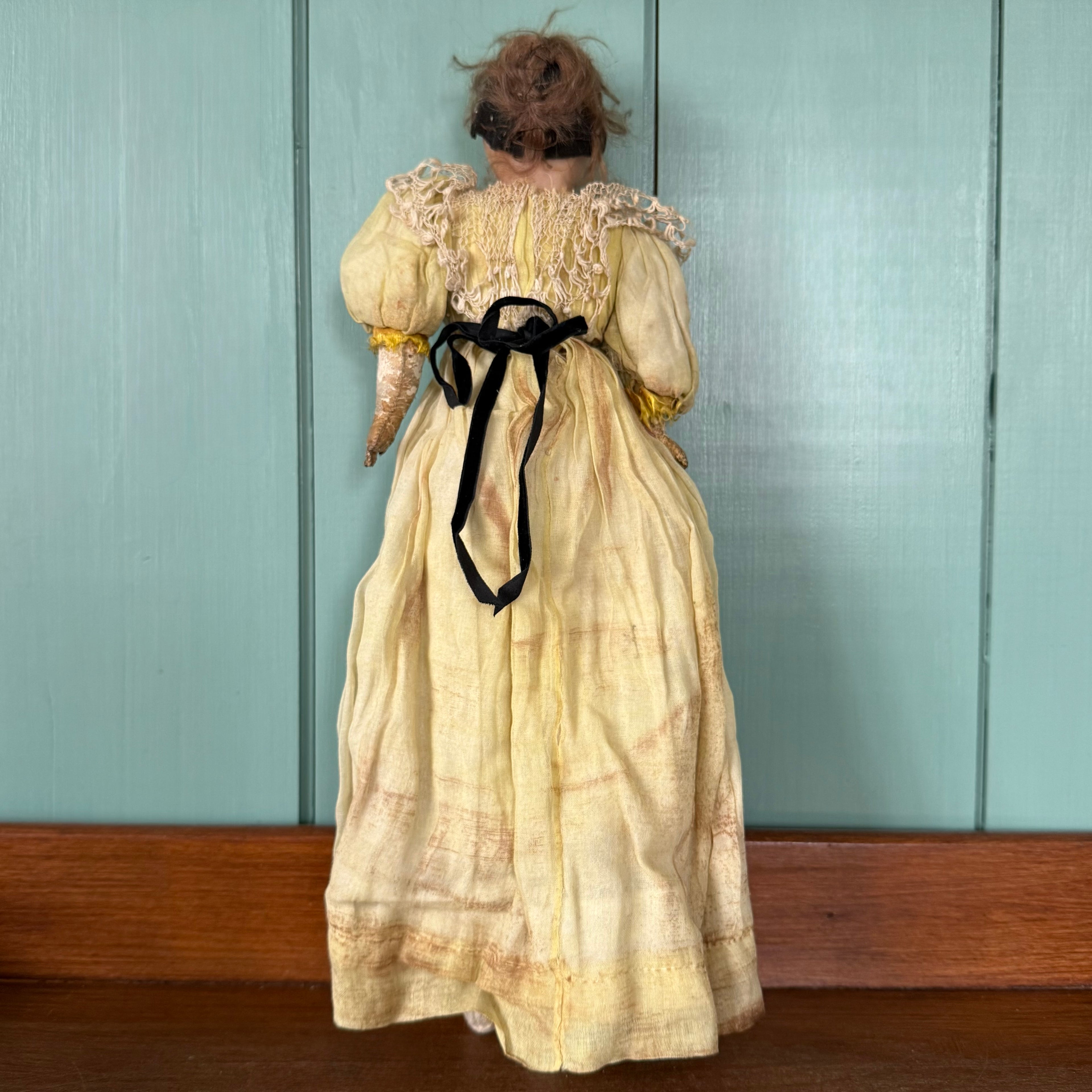 Antique Victorian Wax Over Composition Shoulder Head Doll c.1880