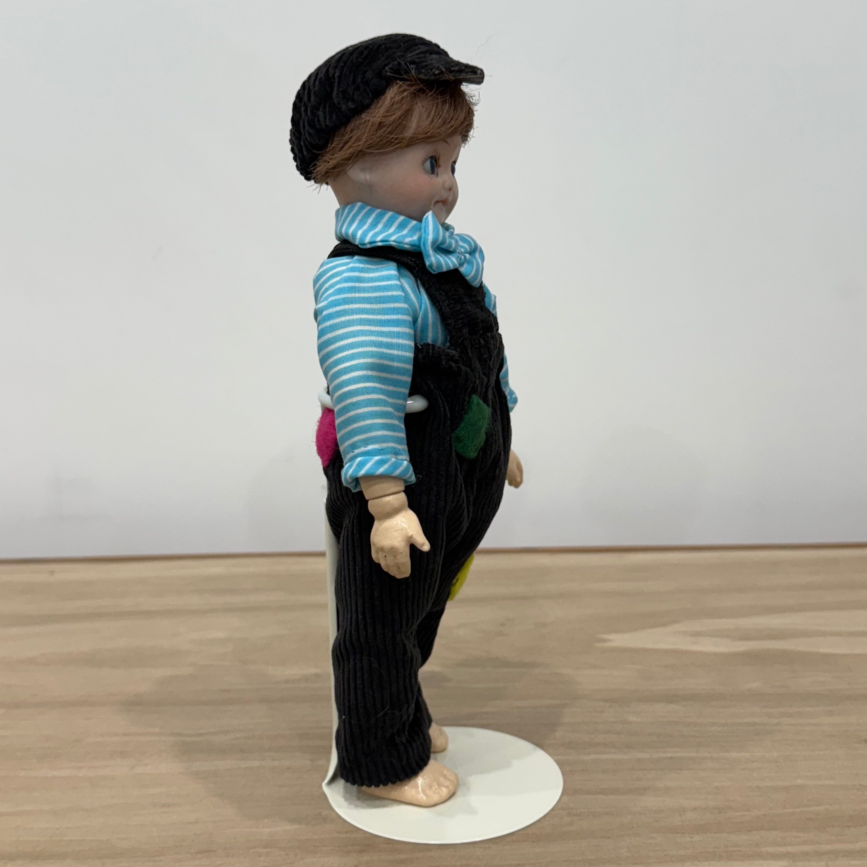 Antique Bisque Googly Doll Head with Fixed Eyes on Later Body