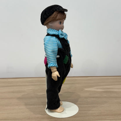 Antique Bisque Googly Doll Head with Fixed Eyes on Later Body