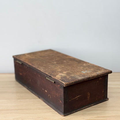 Antique Wet Brush Box Wooden Trade Display Barber Shoe Shine