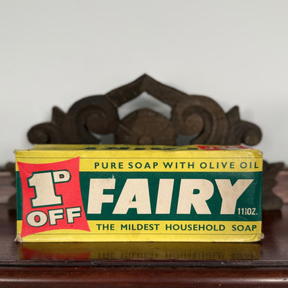 Vintage Fairy Household Soap Unopened 1p Off Advertising Packet