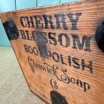 Edwardian Cherry Blossom Boot Polish Advertising Housebox c.1910