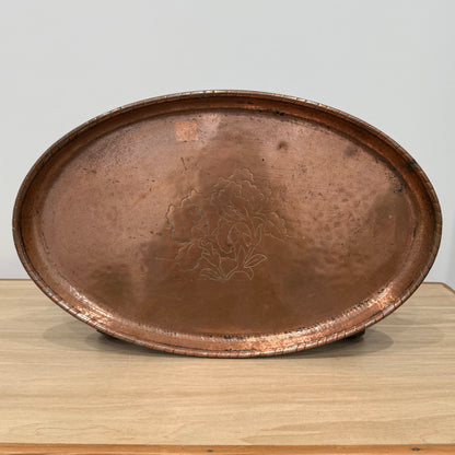 Mid-Century Hammered Copper Tray by Harold Holmes