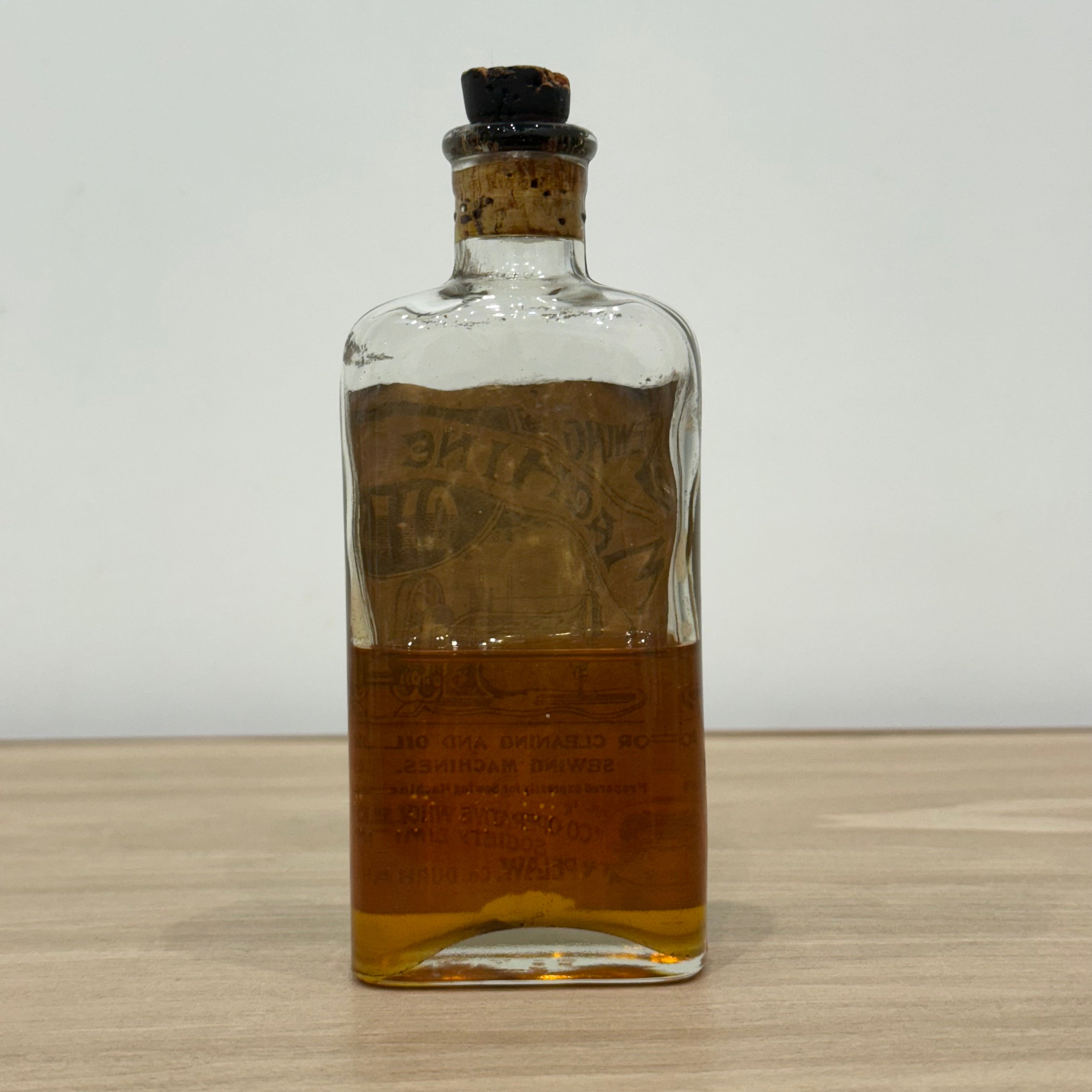 Edwardian Sewing Machine Oil Bottle, Cooperative Wholesale Society, Pelaw