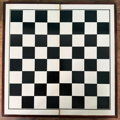 Vintage Chinese Wooden Figural International Chess Set Original Box