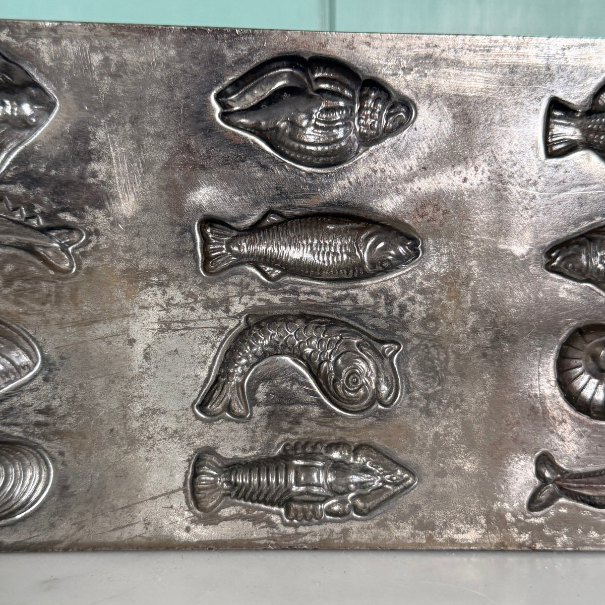 Antique French Létang Fils Fish &amp; Shellfish Chocolate Mould – No. 4144