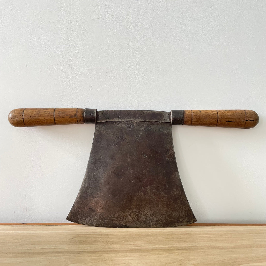 Large Antique Double-Handled Herb Chopper - 19th–Early 20th Century Kitchenalia