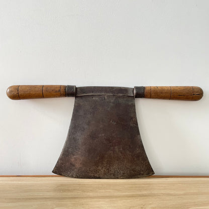 Large Antique Double-Handled Herb Chopper - 19th–Early 20th Century Kitchenalia