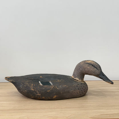 Primitive Folk Art Wooden Duck Decoy Hand Carved British 37cm