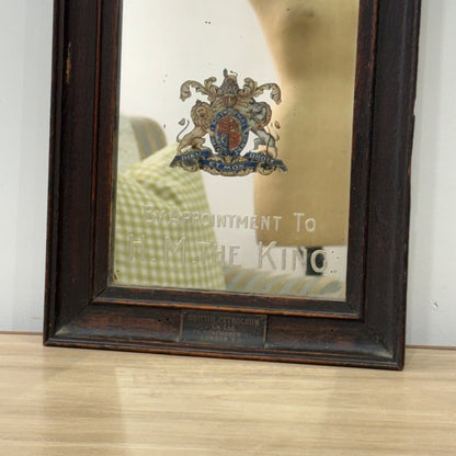 Vintage Shell Petrol Advertising Mirror Royal Warrant British Petroleum BP 1930s