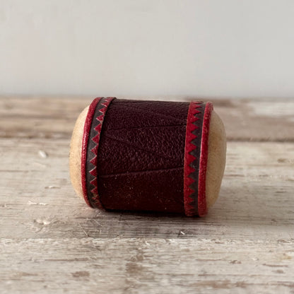 Antique Leather Drum Pin Cushion – Victorian Sewing Accessory