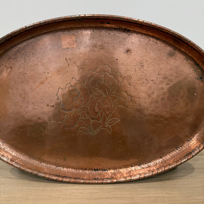 Mid-Century Hammered Copper Tray by Harold Holmes
