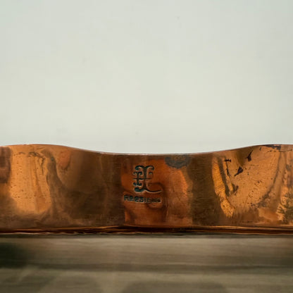 Large Arts &amp; Crafts Hammered Copper Tray 55cm
