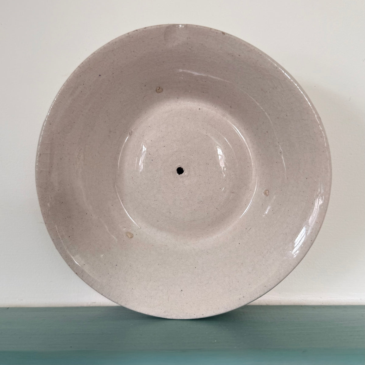 Antique Pottery Butter Crock Dish with Lid c.1900