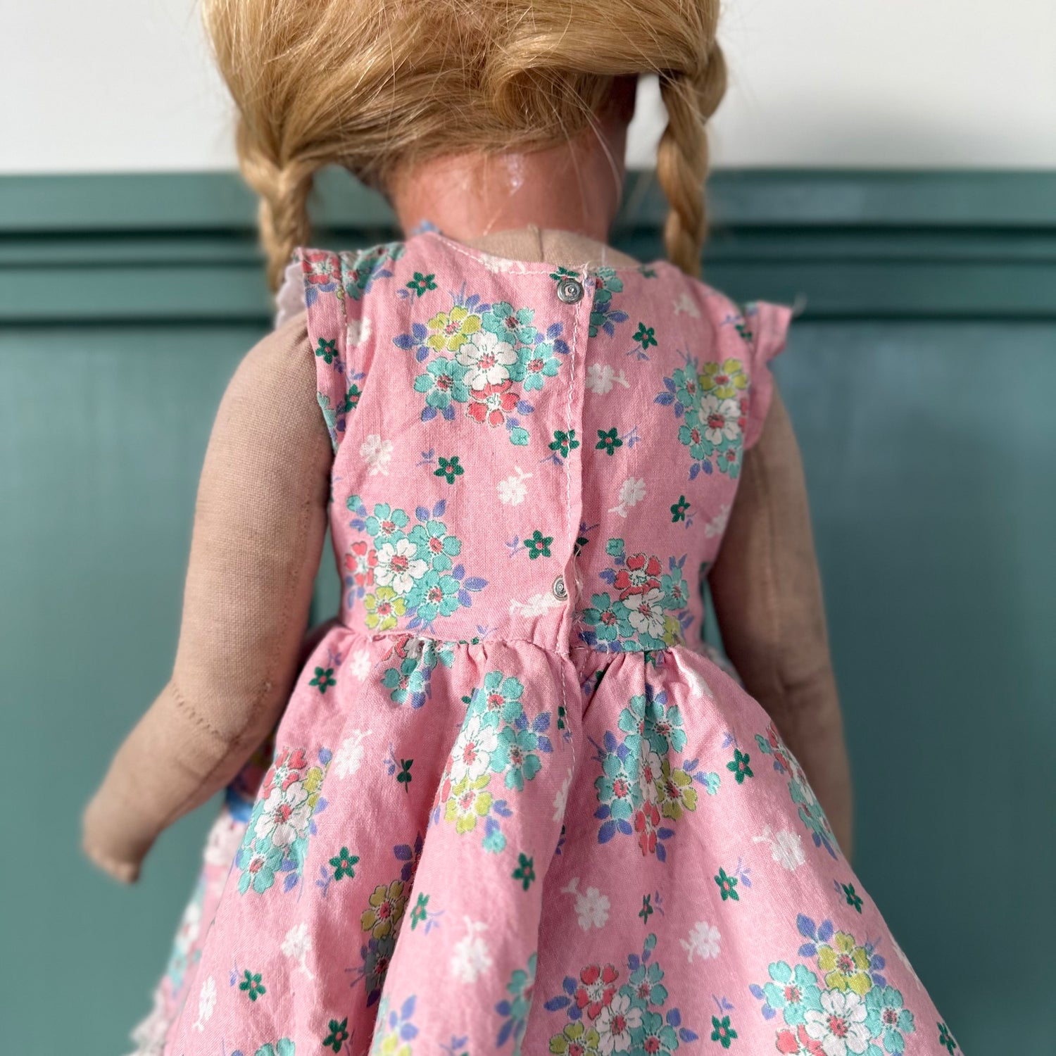 Vintage Käthe Kruse Cloth Doll 50cm Blonde Braids German Doll