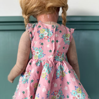 Vintage Käthe Kruse Cloth Doll 50cm Blonde Braids German Doll