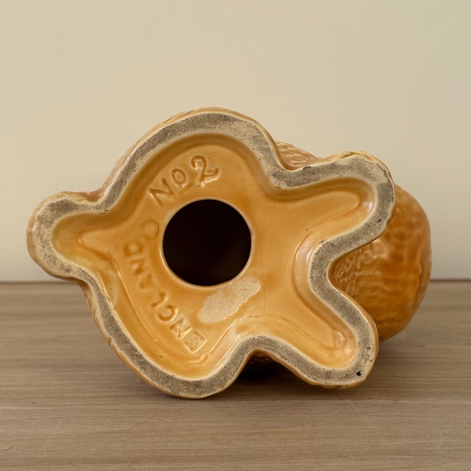 Sylvac Brown Rabbit No. 2 Impressed England Mark Pottery Figure