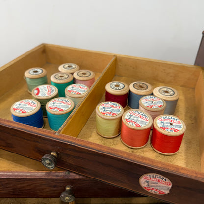 Rare Silcarn Machine Twist Thread Shop Display Cabinet with Drawers