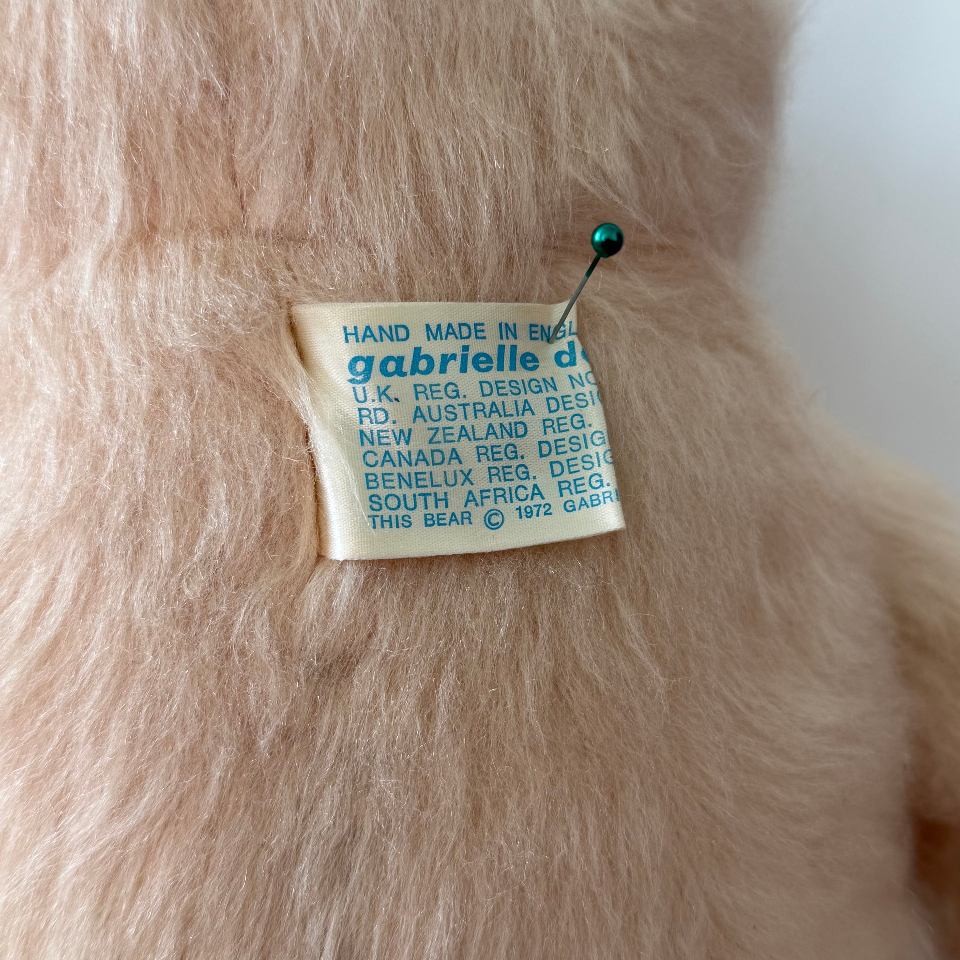 Vintage Gabrielle Designs Paddington Bear 46cm 1970s England Label