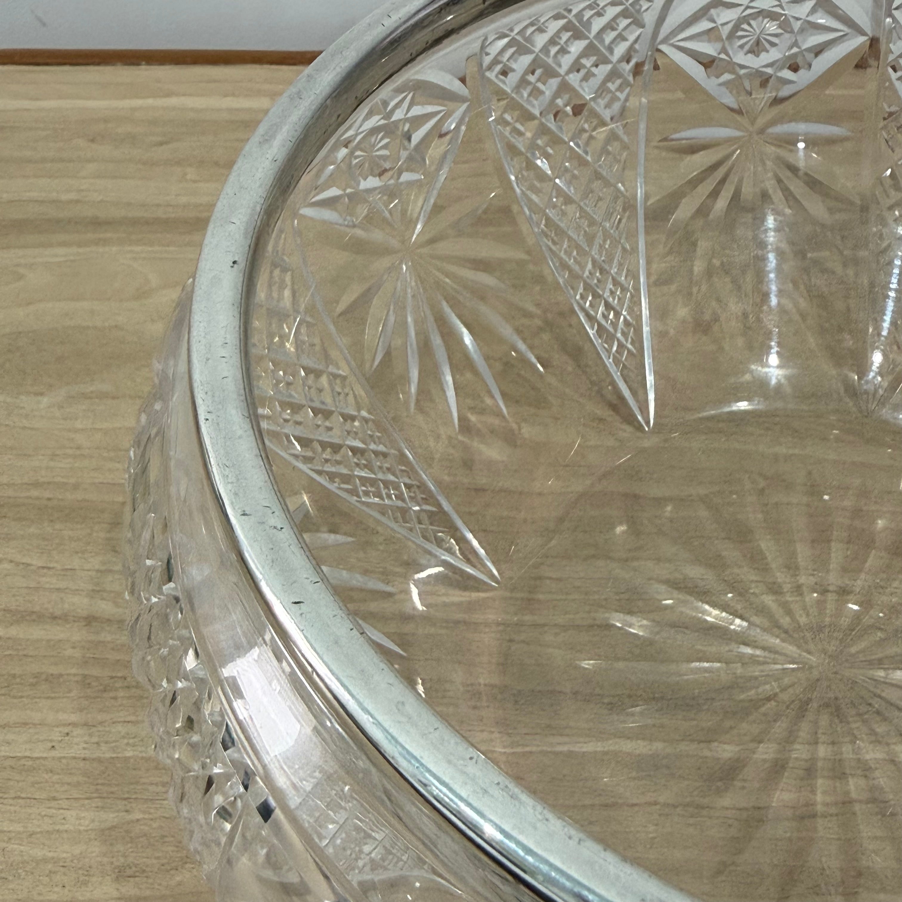 Silver rimmed bowl
