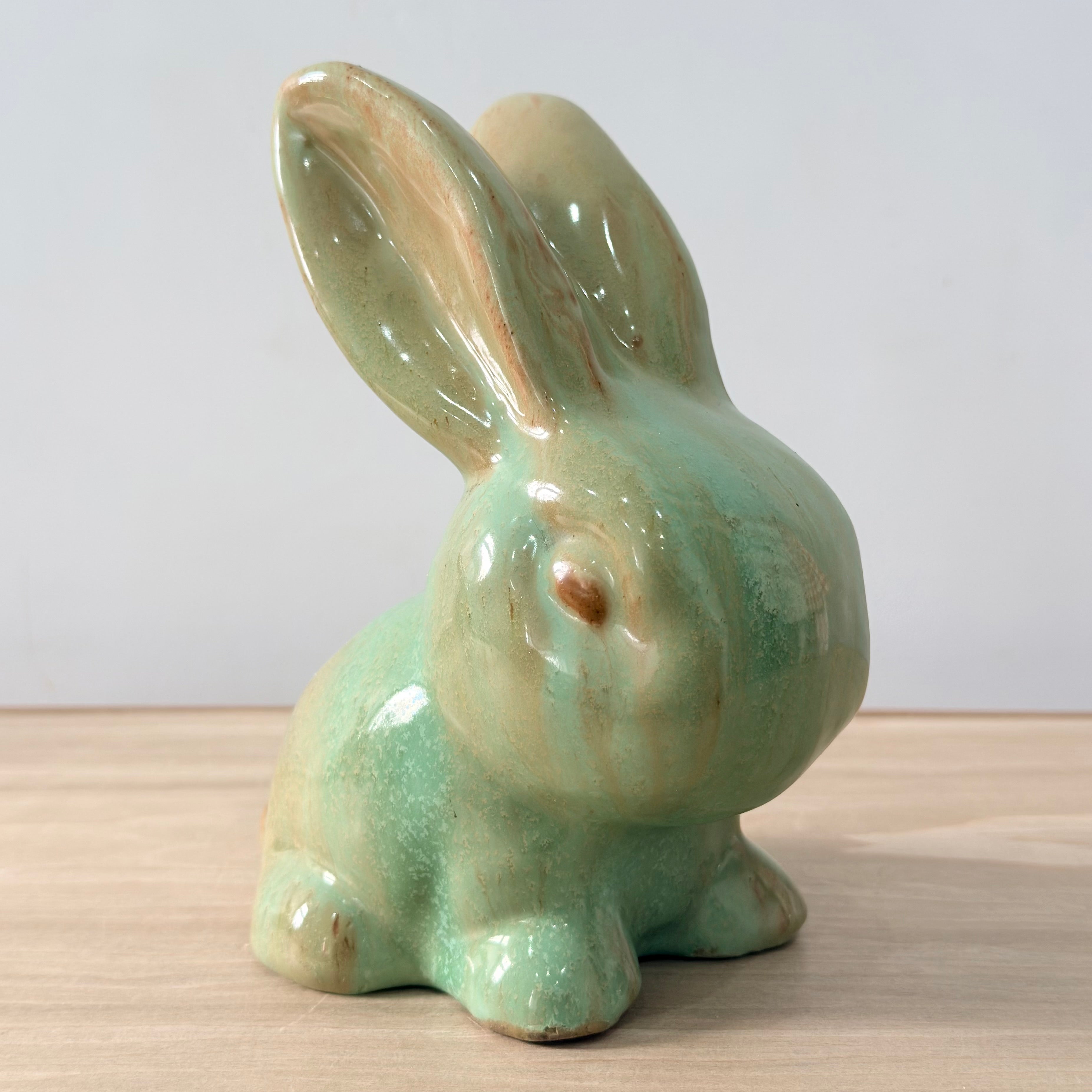 Vintage Green Rabbit Denby SylvaC Style Mid Century Ornament 17cm