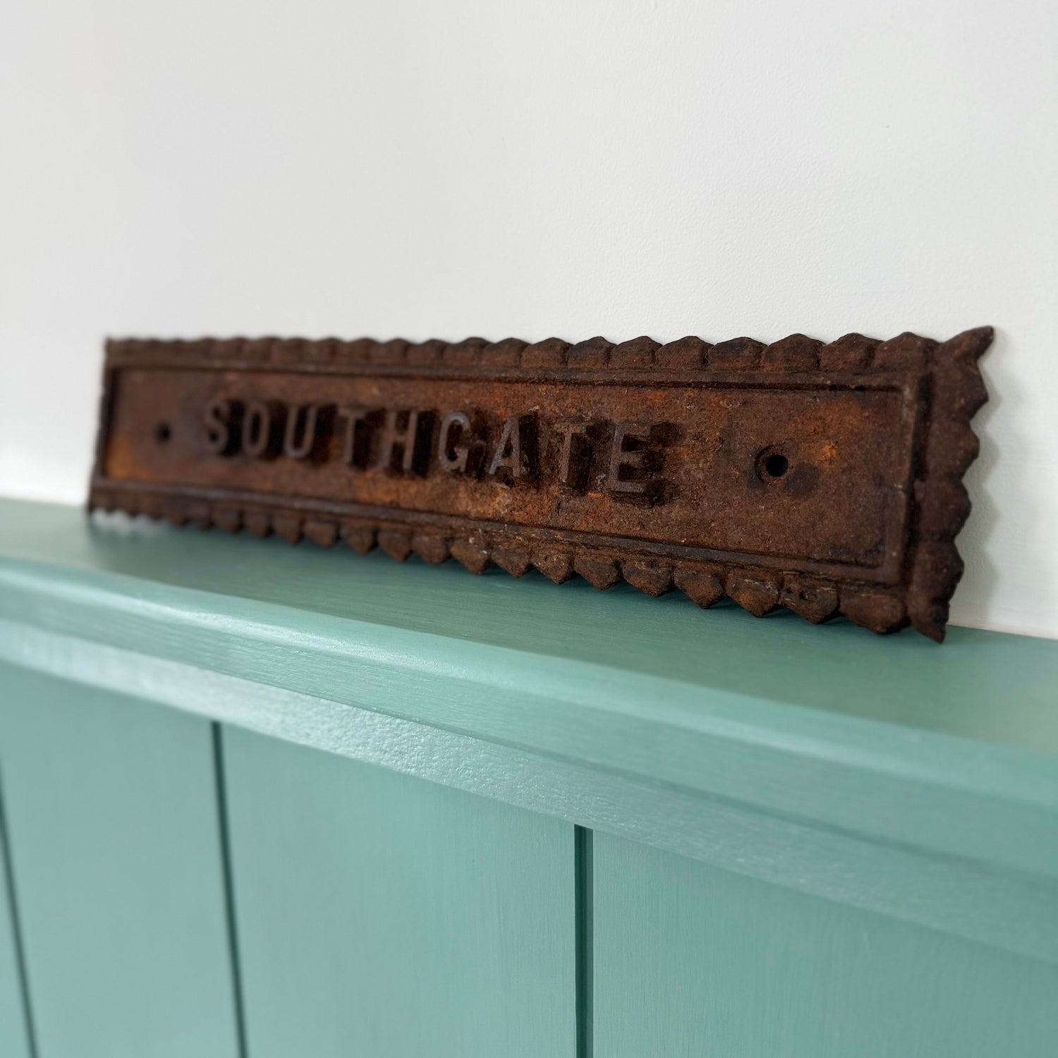 Antique Cast Iron Southgate Street Sign Plaque