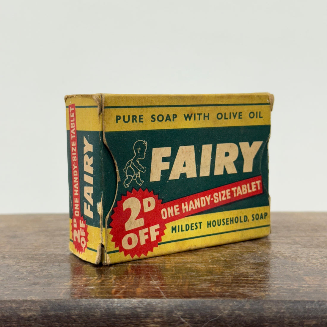 Vintage Fairy Soap Boxed Green Bar Thomas Hedley 1940s Advertising Display