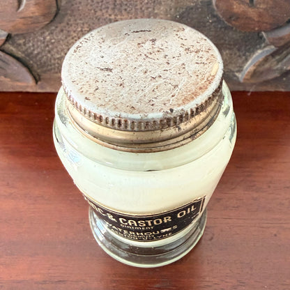 Vintage Zinc &amp; Castor Oil Ointment Jar Waterhouse’s Chemist UK