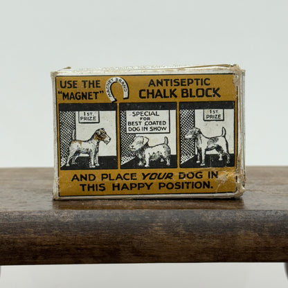 Antique Magnet Brand Antiseptic Chalk Block Dog Grooming Box c.1900–1920