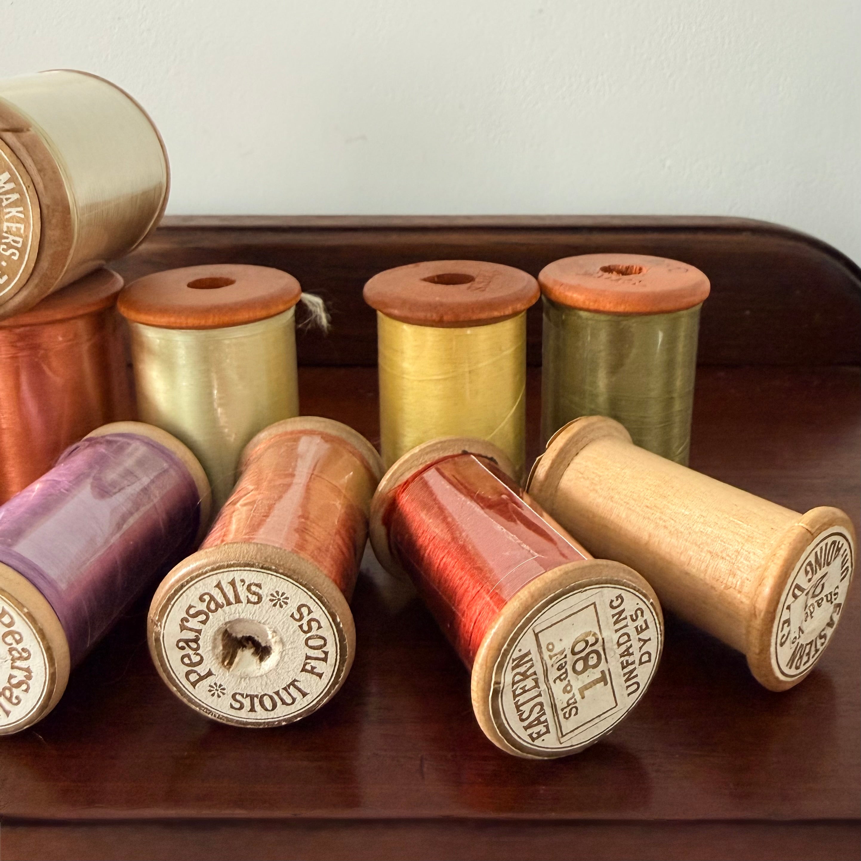 Vintage Pearsall’s Stout Floss &amp; Artserica Floss Silk Spools Fly Tying Costumes