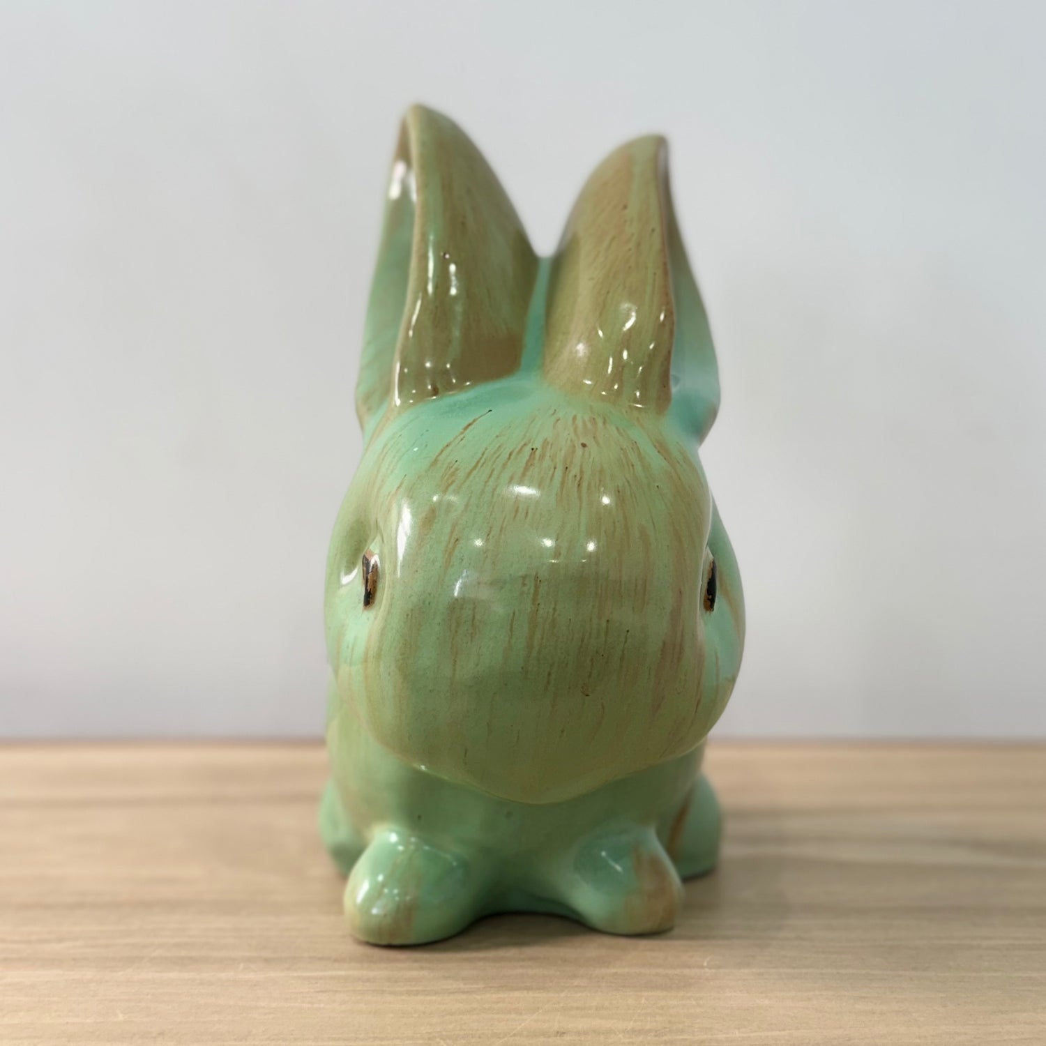 Extra Large Vintage Green Pottery Rabbit Denby SylvaC Style Mid Century