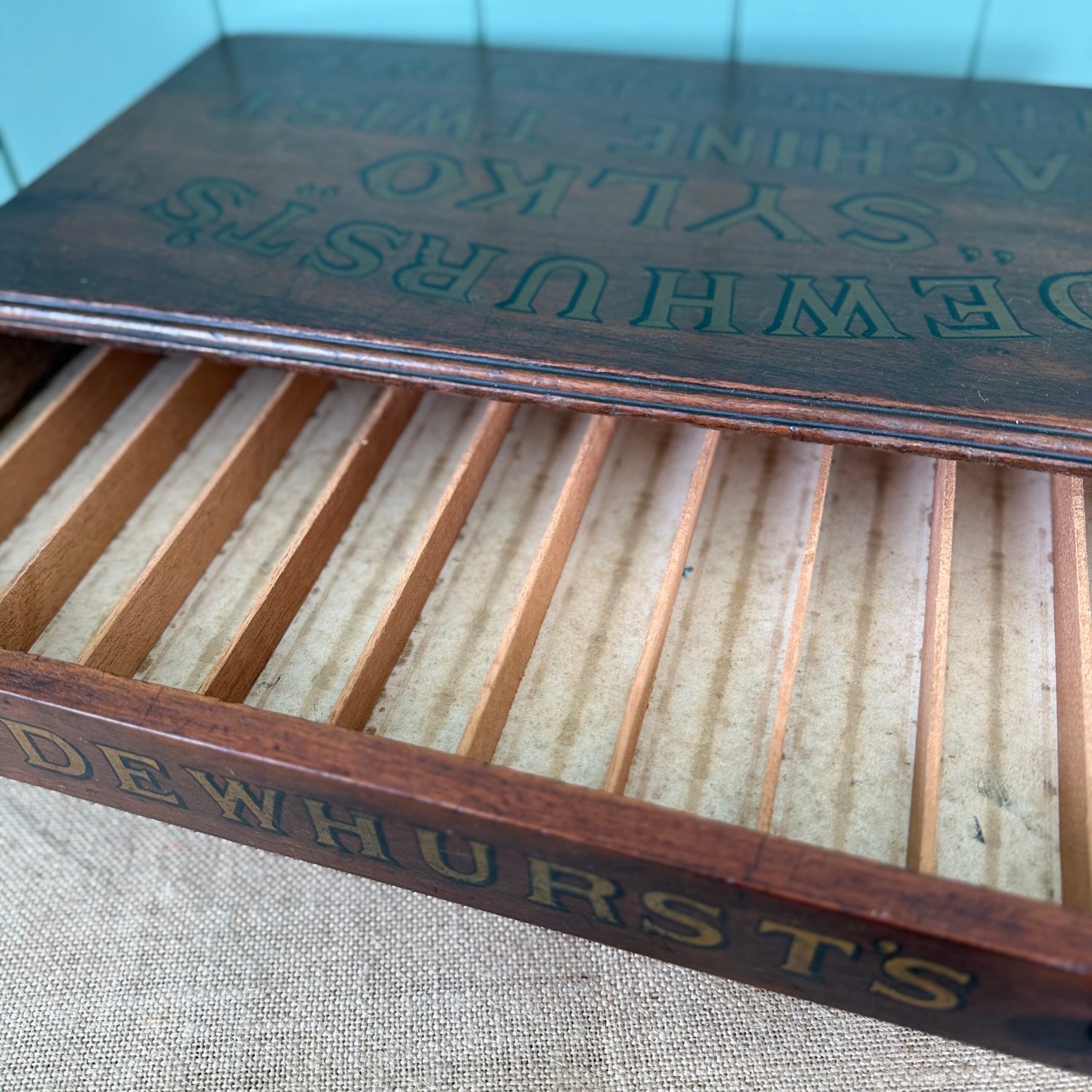 Antique Dewhurst’s Sylko Haberdashery Counter Display Cabinet