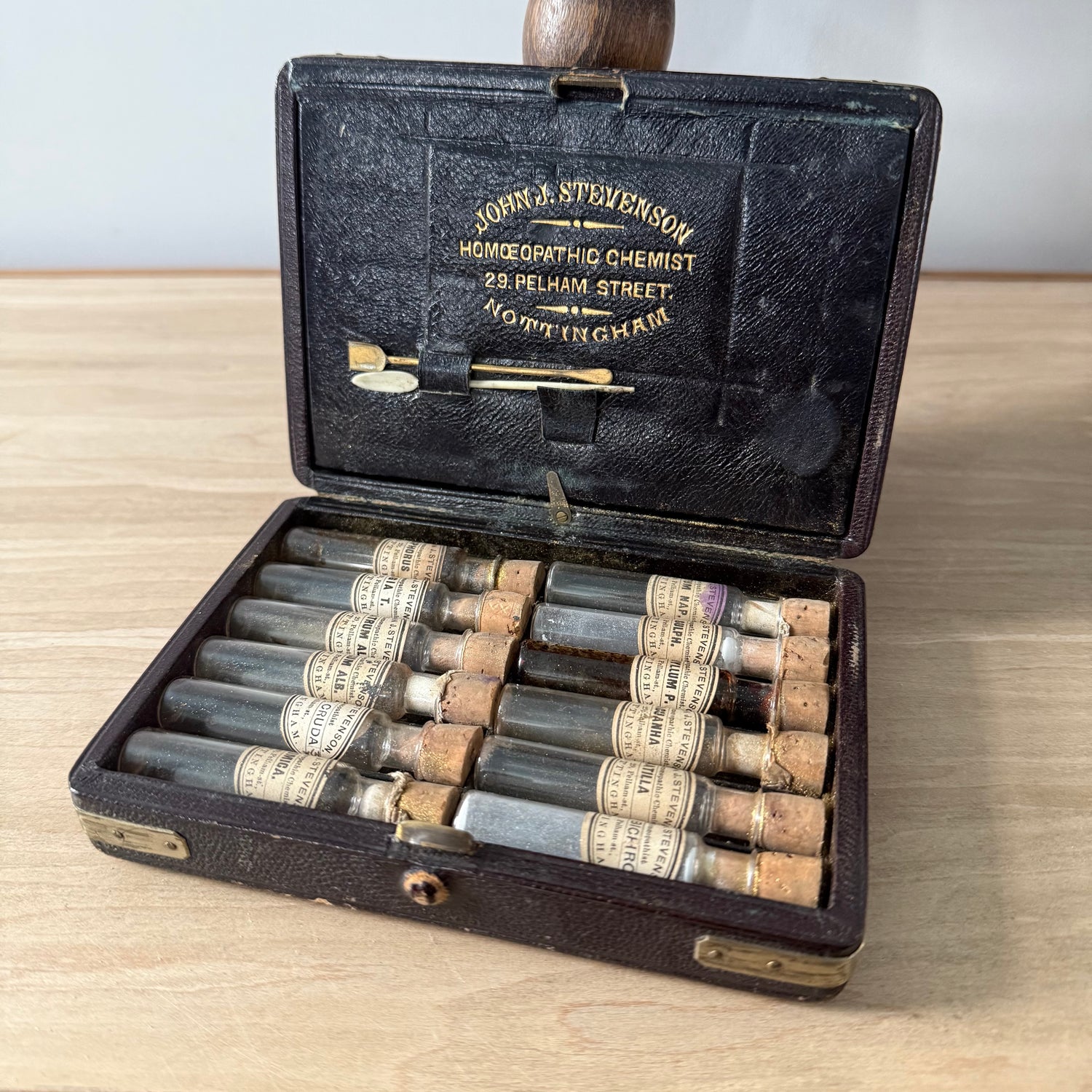 Antique Homeopathic Chemist’s Remedy Case by John J. Stevenson Nottingham