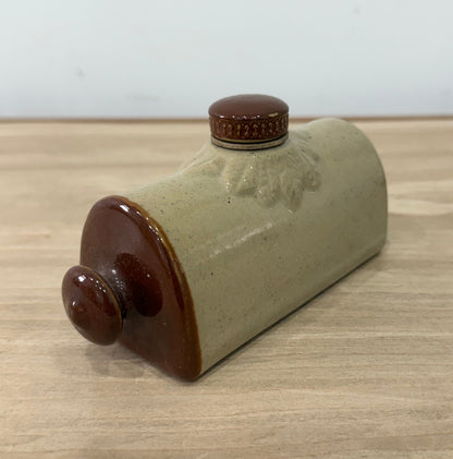Victorian Miniature Stoneware Pig Bottle Bed Warmer c.1900