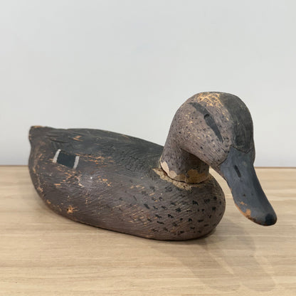Primitive Folk Art Wooden Duck Decoy Hand Carved British 37cm
