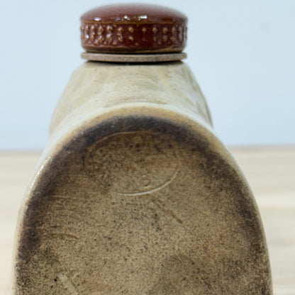 Victorian Miniature Stoneware Pig Bottle Bed Warmer c.1900