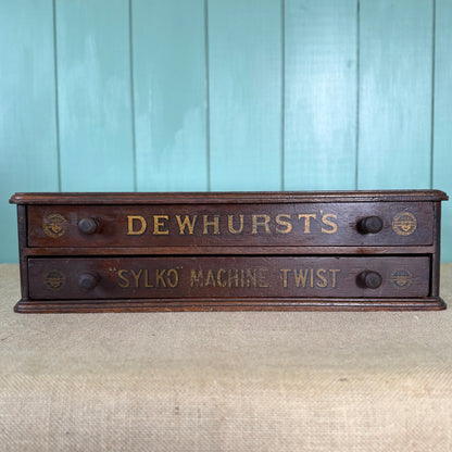 Antique Dewhurst’s Sylko Haberdashery Counter Display Cabinet