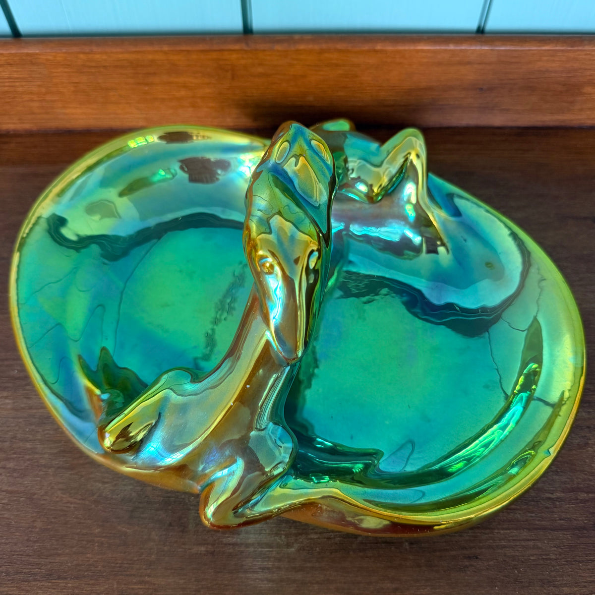 Art Deco Zsolnay Eosin Ceramic Basket Dish c.1930