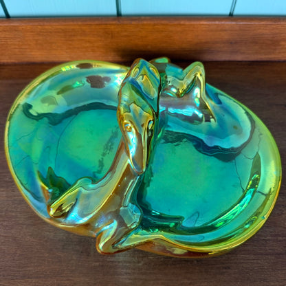 Art Deco Zsolnay Eosin Ceramic Basket Dish c.1930